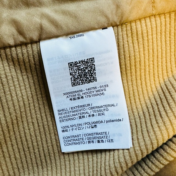 Arc'teryx Atom SL Hoody Canvas Tan Beige Coat Jacket Men’s Medium NWT - Picture 8 of 14